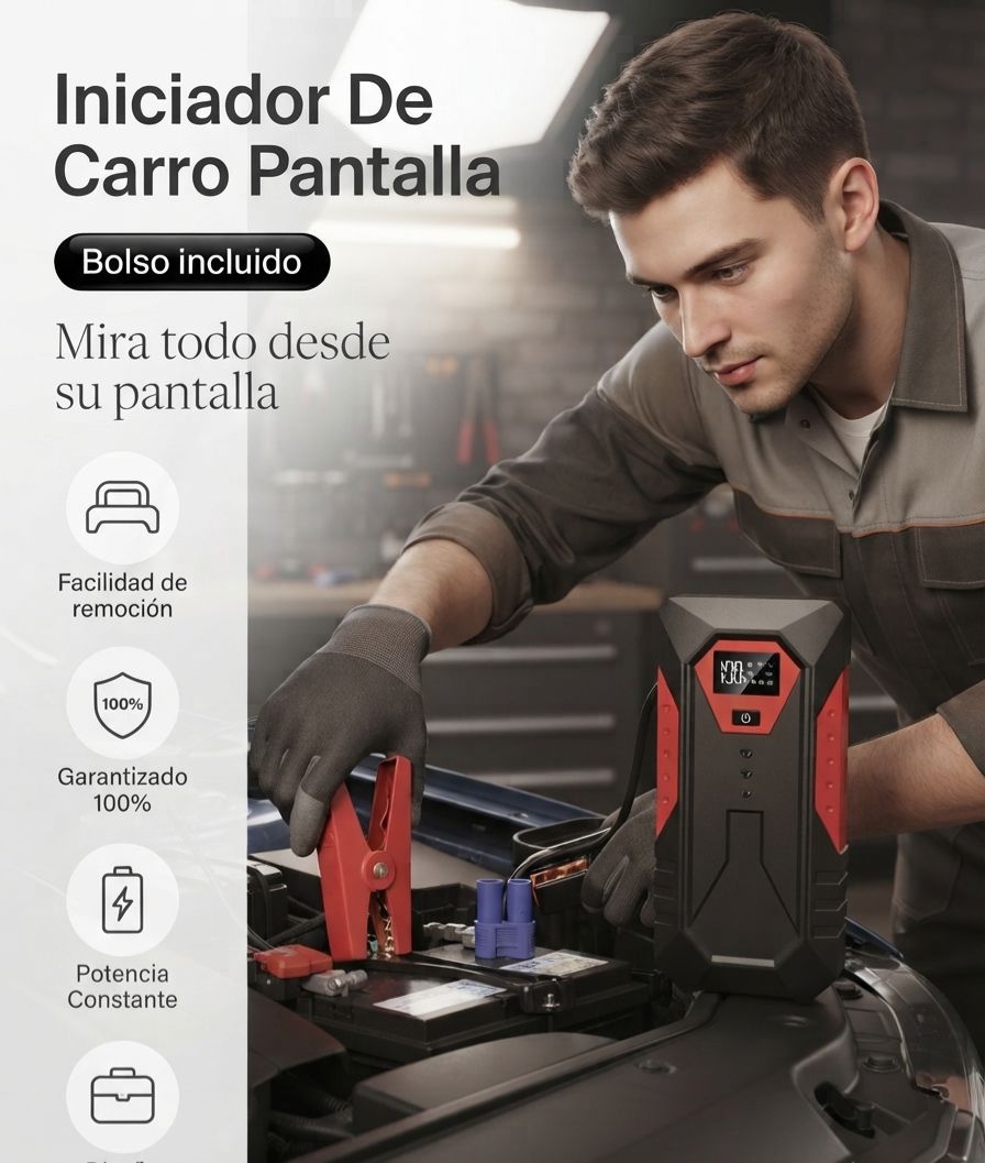 Iniciador De Batería (Power Bank) de alta capacidad.