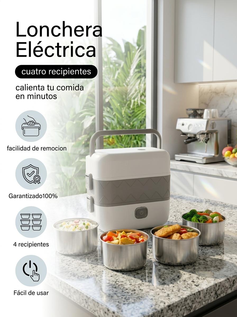 Lonchera Eléctrica cuatros recipientes